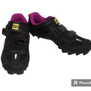Mavic Size 10 Women's Tourmaline Cycling Road Shoes Black Purple Accent 643001